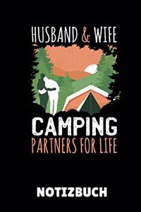Husband & Wife Camping Partners for Life Notizbuch