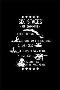 Six stages of swimming