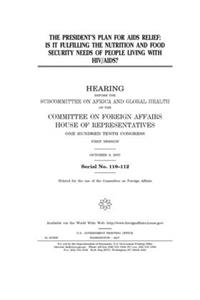 The President's plan for AIDS relief
