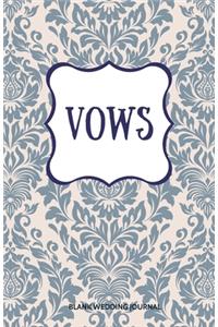 Vows Small Size Blank Journal-Wedding Vow Keepsake-5.5