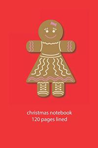 christmas notebook 120 pages lined