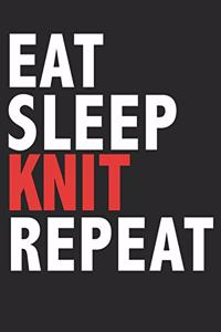 Eat Sleep Knit Knitting Graph Paper Blank Knitter's Pattern Journal 2