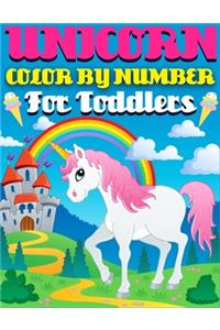 Unicorn Color By Number For Toddlers