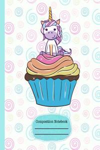 Unicorn Cupcake Whimsical Composition Notebook