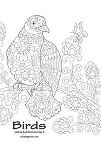 Birds Coloring Book for Grown-Ups 2