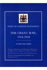 Port of London Authority - The Great War 1914-1918