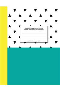 Black triangle And Pastel Color Background - Graph Paper Notebook