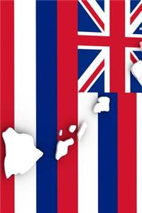 Hawaiian Flag with State of Hawaii Outline Journal