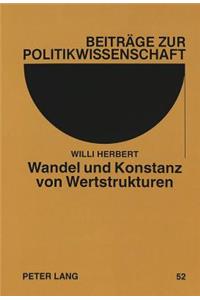 Wandel Und Konstanz Von Wertstrukturen