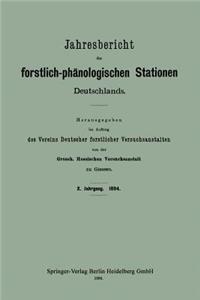Jahresbericht Der Forstlich-Phänologischen Stationen Deutschlands