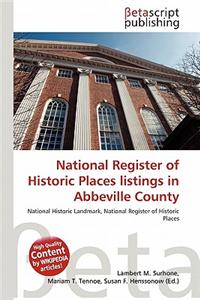 National Register of Historic Places Listings in Abbeville County