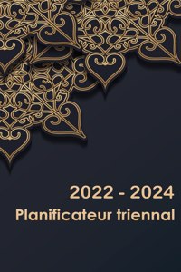 Planificateur mensuel de 3 ans 2022-2024