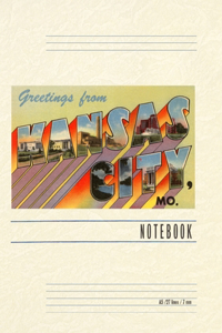 Vintage Lined Notebook Greetings from Kansas City