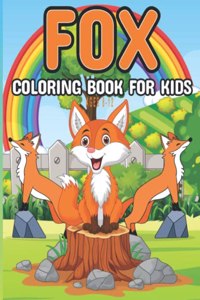 fox coloring book for kids ages 8-12: Cute Foxes coloring book