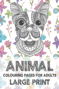 Animal Colouring pages for Adults - Large Print