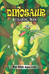 Dinosaur Coloring Book for Kids Ages 4-8!