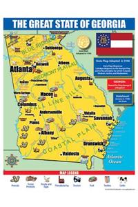 Georgia State Map for Students - Pack of 30