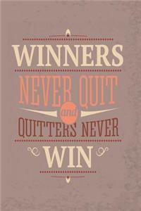 2019 - 2020 Mid Year 18 Month Student Diary Winners Never Quit and Quitters Never Win - Mind Maps, Student Finance Planner, Goal Setting & Inspirational Quotes