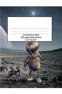 Composition Book Wide Ruled 100 Pages (7.44 x 9.69)