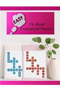 Easy To Read Crossword Puzzle