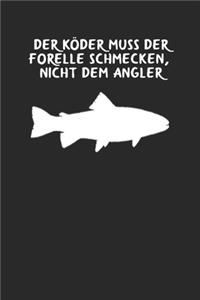 Der Köder muss der Forelle schmecken nicht dem Angler