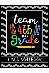 Team 4th Grade Lined Notebook