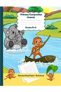 Primary Composition Journal Grades K-2 Handwriting Paper Notebook
