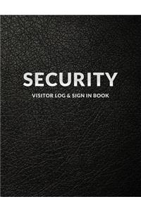 Security Visitor Log & Sign In Book