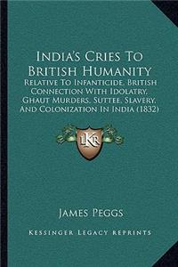 India's Cries to British Humanity