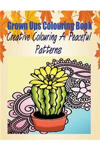 Grown Ups Colouring Book Creative Colouring a Peaceful Patterns Mandalas