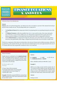 Finance Equations & Answers (Speedy Study Guides