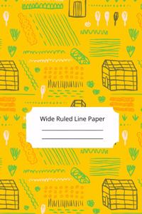 Farm Landscape Theme Art Wide Ruled Line Paper