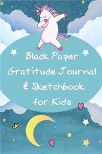 Black Paper Gratitude Journal & Sketchbook for Kids