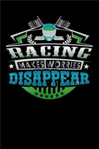 Racing Makes Worries Disappear: Personal Planner 24 month 100 page 6 x 9 Dated Calendar Notebook For 2020-2021 Academic Year