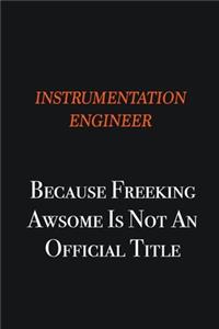 Instrumentation Engineer because freeking awsome is not an official title