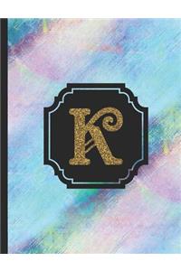 Letter K Monogram Notebook