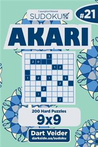 Sudoku Akari - 200 Hard Puzzles 9x9 (Volume 21)