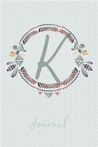 Beautiful Bohemian Style Journal with Initial