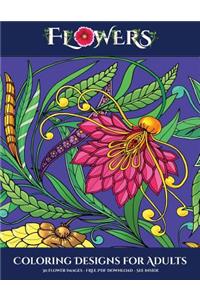 Coloring Designs for Adults (Flowers)