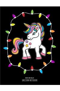 Merry and Bright Unicorn Notebook