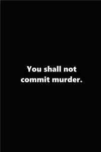 2019 Weekly Planner Religious Theme 5th Commandment Modern Black White