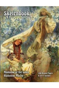 Sketchbook - Madonna of the Lilies - Alphonse Mucha