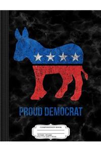 Vintage Proud Democrat Composition Notebook