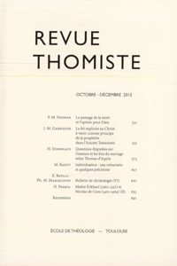 Revue Thomiste - 4/2015