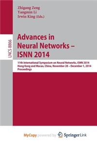 Advances in Neural Networks - ISNN 2014