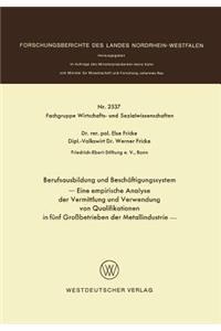 Berufsausbildung und Beschäftigungssystem