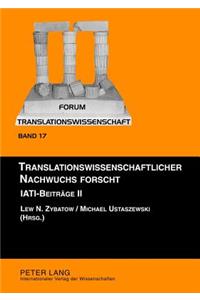 Translationswissenschaftlicher Nachwuchs Forscht