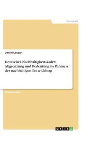 Deutscher Nachhaltigkeitskodex. Abgrenzung und Bedeutung im Rahmen der nachhaltigen Entwicklung