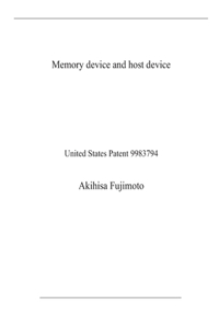 Memory device and host device