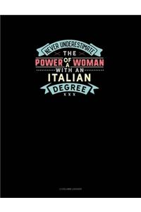 Never Underestimate The Power Of A Woman With An Italian Degree